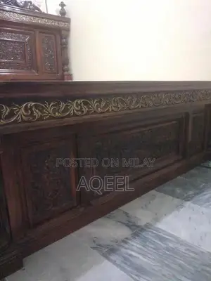 Chinioti Wooden King Size Bed with Side Tables