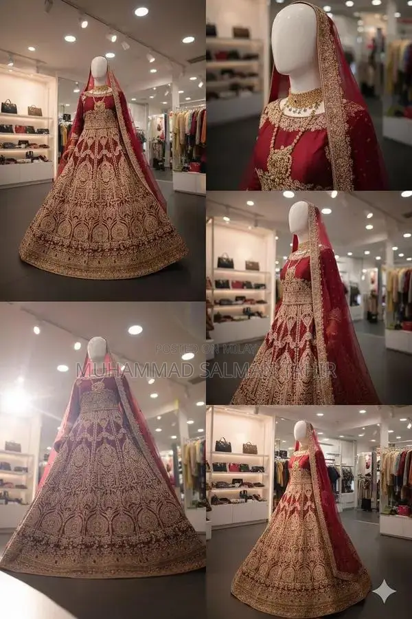 Maroon Velvet Bridal Lehenga with Golden Zardozi Embroidery