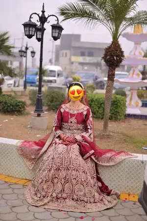 Maroon Velvet Bridal Lehenga with Golden Zardozi Embroidery