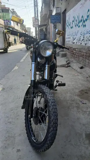 Photo - Bullet Cafe Racer Custom Motorcycle - Black & Golden Edition