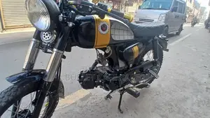 Bullet Cafe Racer Custom Motorcycle - Black & Golden Edition