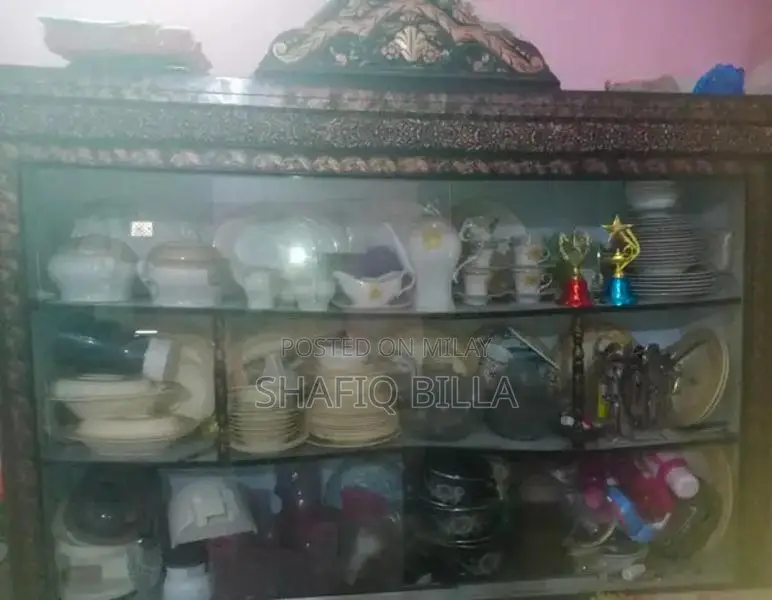 Bedroom Furniture Set: Bed, Side Table, Showcase, and Safe Armoire