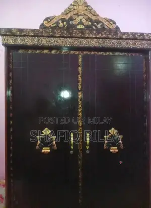 Bedroom Furniture Set: Bed, Side Table, Showcase, and Safe Armoire