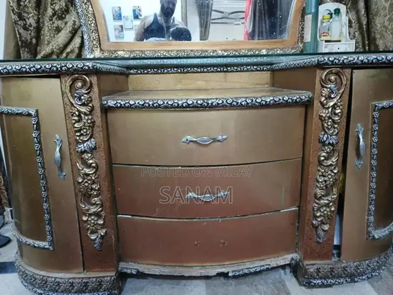 Wooden Bed Set with Dresser - Bedroom Furniture Collection