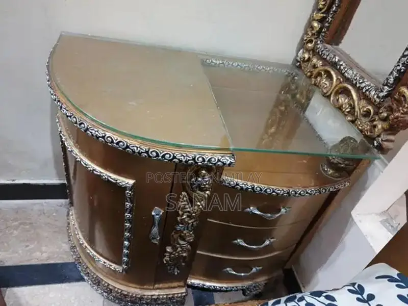 Wooden Bed Set with Dresser - Bedroom Furniture Collection