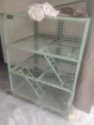 Large Multi-Section Parrot and Chicken Cage