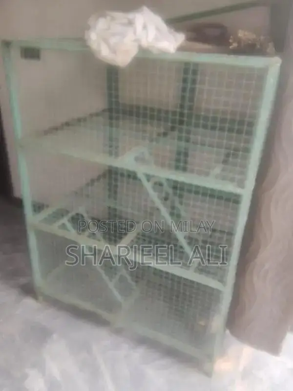Large Multi-Section Parrot and Chicken Cage