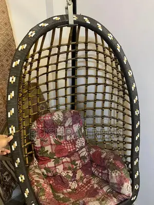 Large Vintage Iron Garden Swing with Cushions