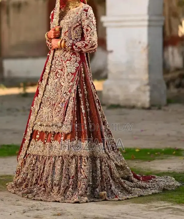 Khaddi Net Bridal Farshi Traditional Pakistani Wedding Dress