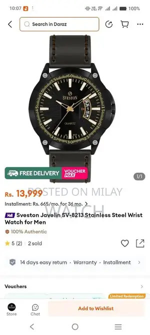 Elegant Sveston Wristwatch - Modern Design Timepiece