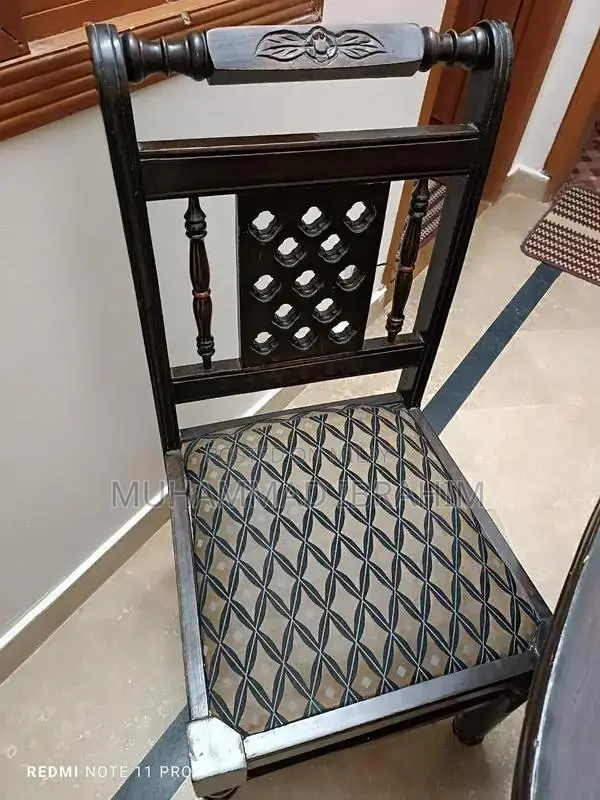 Solid Wood Dining Table with 4 Premium Chairs