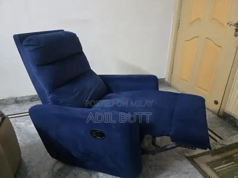 Blue Velvet Recliner Chair - Comfortable Home Seating