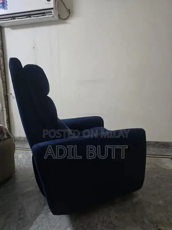 Blue Velvet Recliner Chair - Comfortable Home Seating