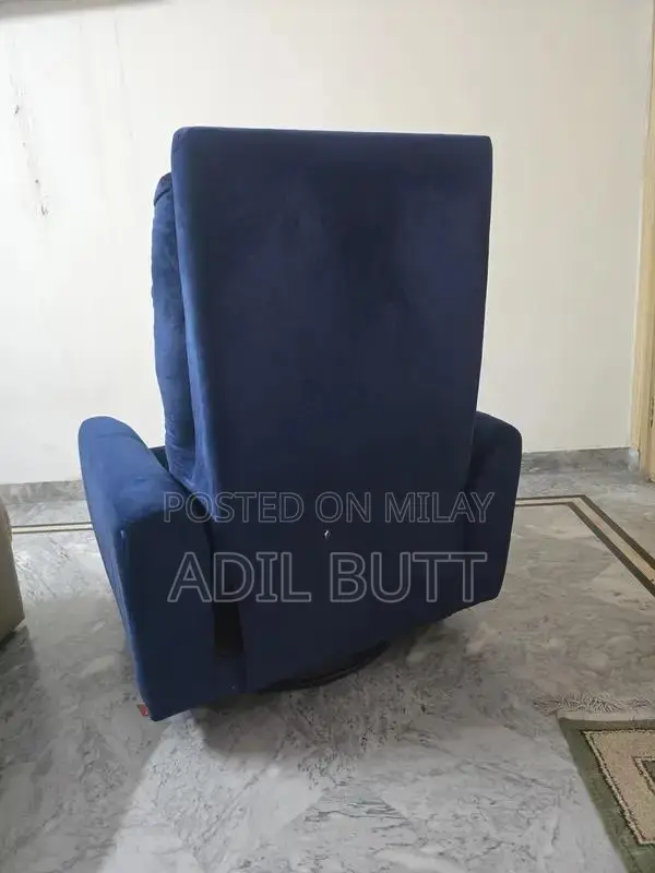 Blue Velvet Recliner Chair - Comfortable Home Seating
