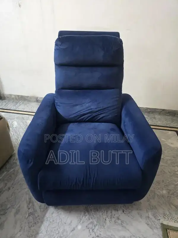 Blue Velvet Recliner Chair - Comfortable Home Seating