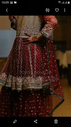 Elegant Resham Bridal Gharara - Pristine Party Wear