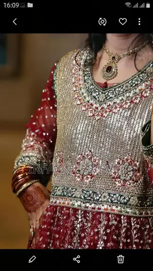 Elegant Resham Bridal Gharara - Pristine Party Wear