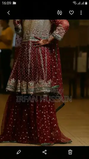 Elegant Resham Bridal Gharara - Pristine Party Wear