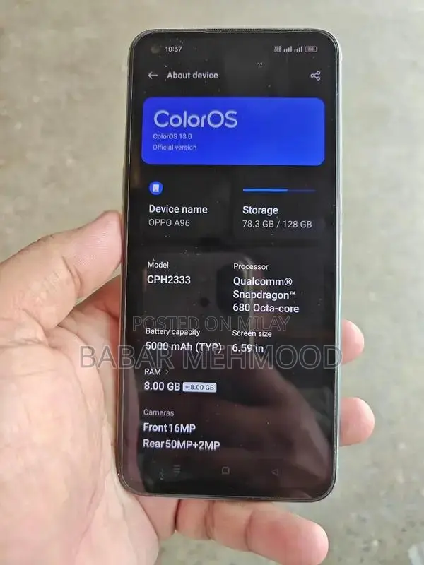 OPPO A96 Smartphone - 8GB RAM, 128GB Storage