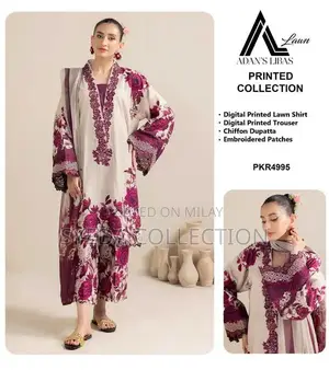 Adan Libas Lawn & Chiffon Embroidered Women's Dress Collection