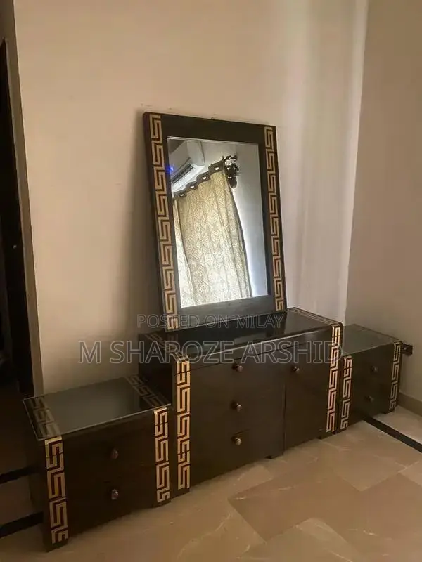 Classic Bedroom Furniture Set - Bed Frame, Dressing, and Mattress