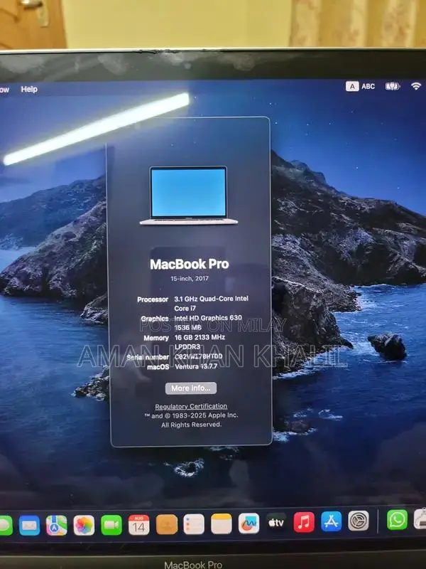 MacBook Pro 2017 Core i7 15-inch Laptop