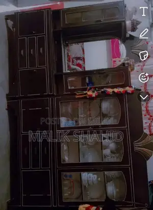 Wooden Dressing Table Set with Almari Storage