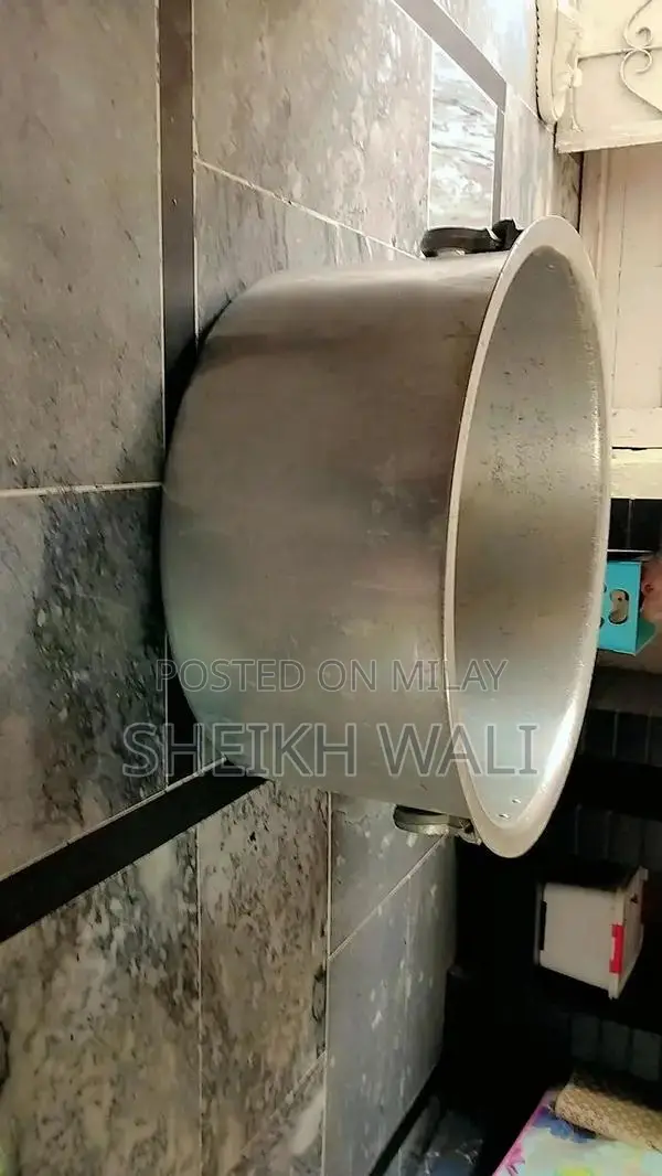 Large Silver Cooking Patila Kitchen Utensil