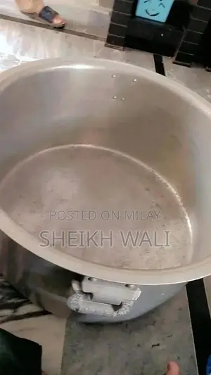 Large Silver Cooking Patila Kitchen Utensil