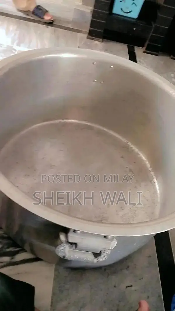 Large Silver Cooking Patila Kitchen Utensil