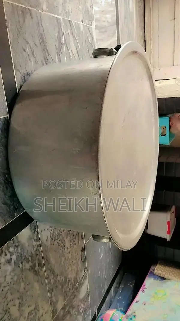 Large Silver Cooking Patila Kitchen Utensil