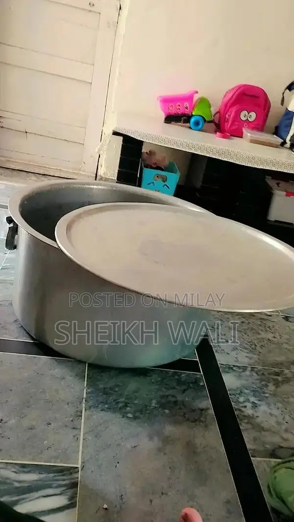Large Silver Cooking Patila Kitchen Utensil