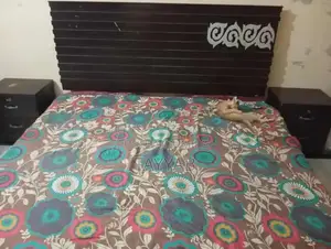 Photo - Wooden Double Bed Frame with Two Side Tables