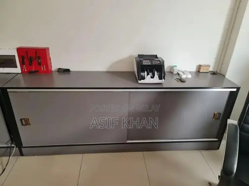 Executive Office Furniture Set with Glass Tables and Accessories