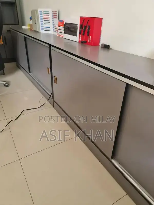 Executive Office Furniture Set with Glass Tables and Accessories