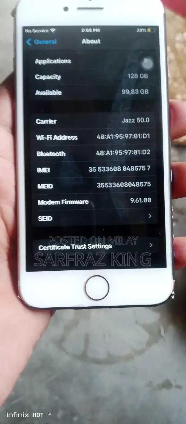 Apple iPhone X Max Smartphone with Good Battery Health