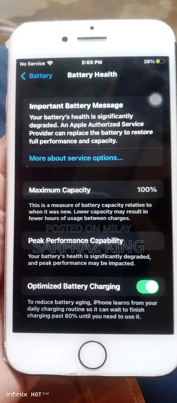 Apple iPhone X Max Smartphone with Good Battery Health