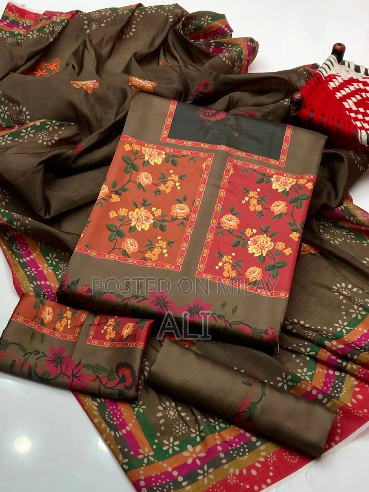 A.R Fabric Shamooz Silk Unstitched Dress