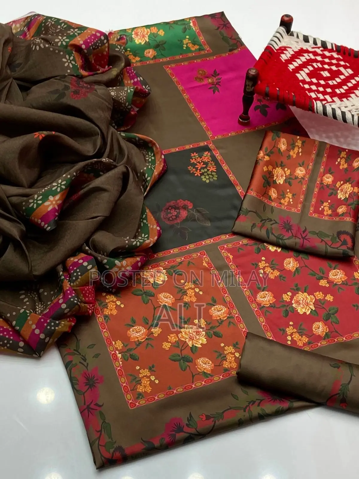 A.R Fabric Shamooz Silk Unstitched Dress