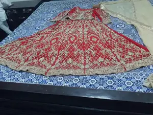 Elegant Handmade Bridal Lahnga in 10x10 Size