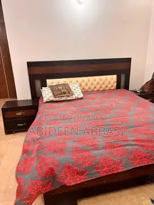 Wooden Double Bed with Side Tables - Classic Bedroom Furniture