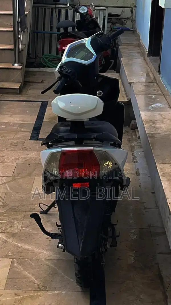 White Electric Bike with 50km Range and High Speed