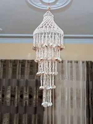 Photo - Handcrafted Natural Seashell Hanging Light Fixture
