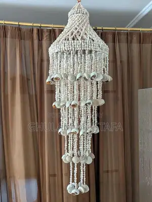 Handcrafted Natural Seashell Hanging Light Fixture