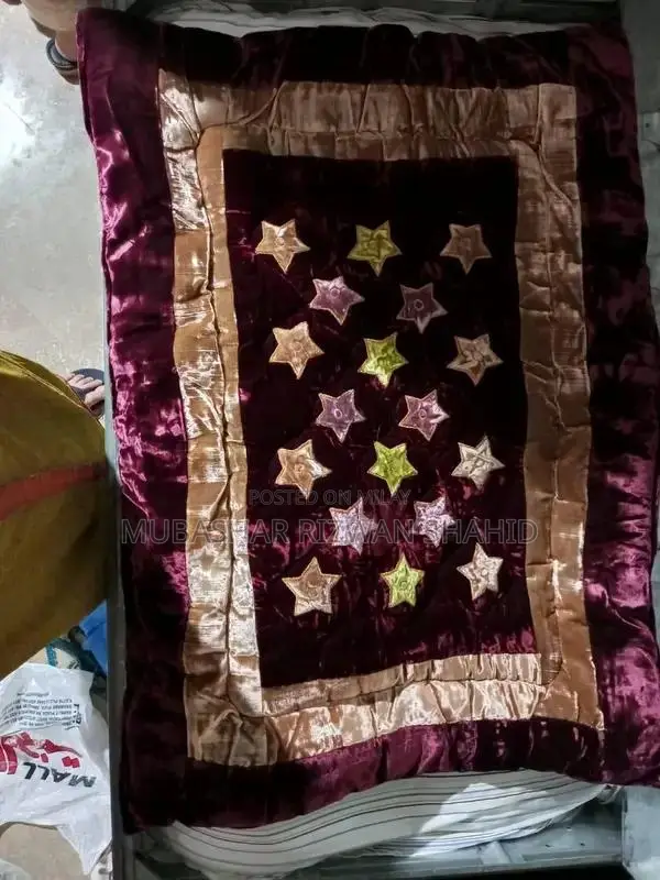 Soft Baby Bed Set with Decorative Cut Work and Multiple Pillows