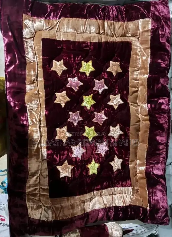 Soft Baby Bed Set with Decorative Cut Work and Multiple Pillows