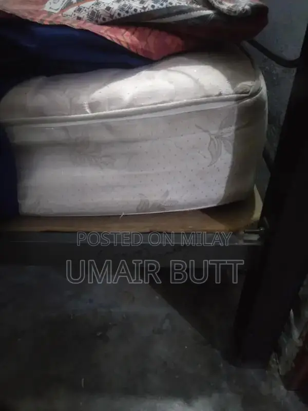 Iron Frame Double Bed with Quality Spring Mattress