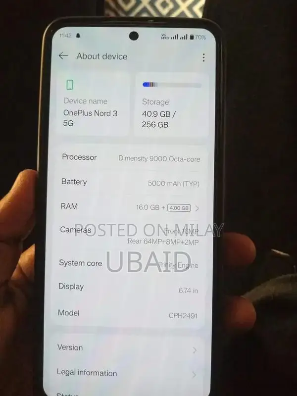 OnePlus Nord 3 5G Smartphone with Powerful Performance