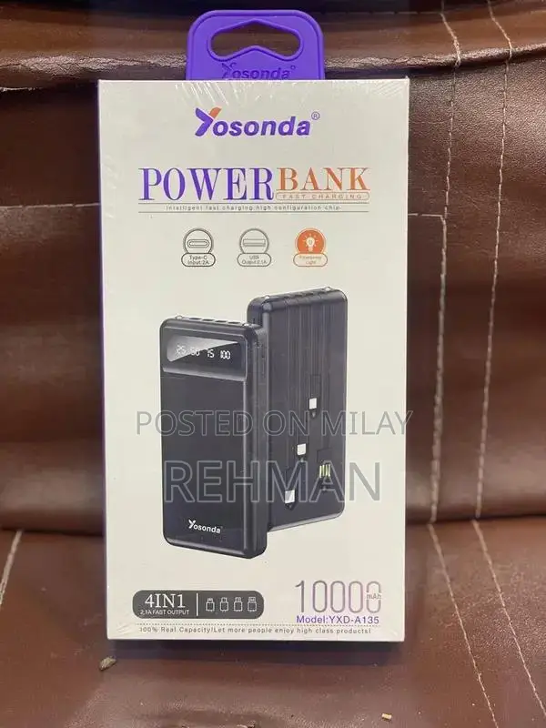 10000mAh Portable Power Bank - Multi-Device Charging