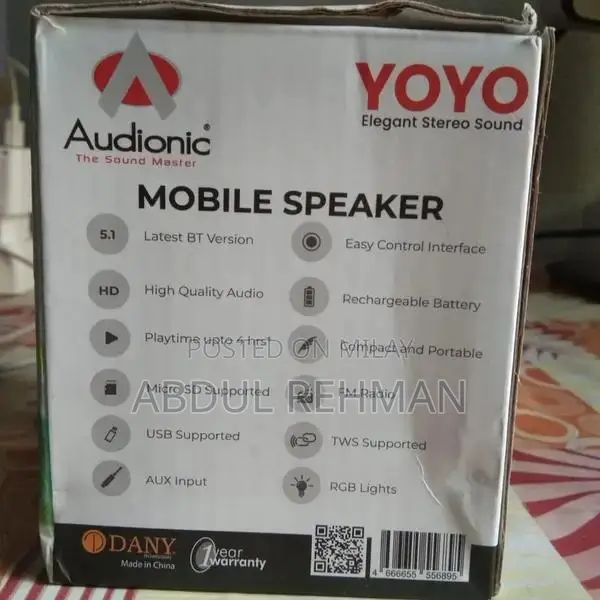 Audionic Yoyo Portable Bluetooth Speaker with Multiple Connectivity